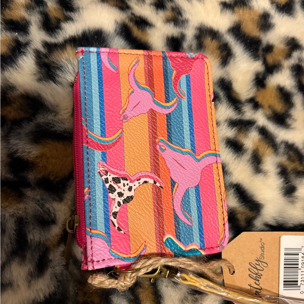 Colorful Cow skull Wallet